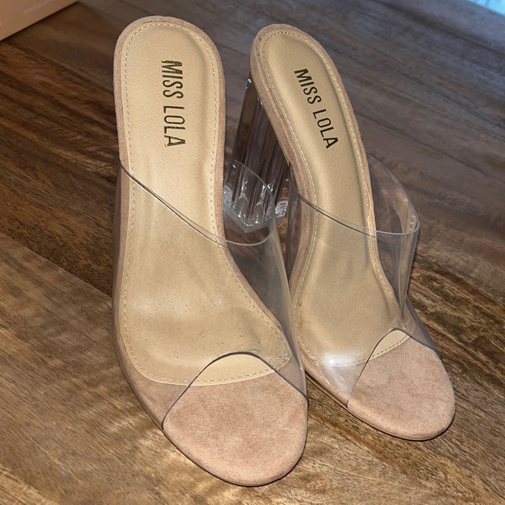 Clear heels